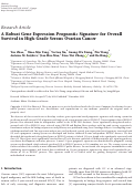 Cover page: A Robust Gene Expression Prognostic Signature for Overall Survival in High‐Grade Serous Ovarian Cancer