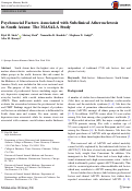 Cover page: Psychosocial Factors Associated with Subclinical Atherosclerosis in South Asians: The MASALA Study