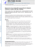 Cover page: Depression is Associated with Increased Risk for Metabolic Syndrome in Latinos with Type 2 Diabetes