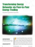 Cover page: Transforming Energy Networks via Peer-to-Peer Energy Trading: The Potential of Game-Theoretic Approaches