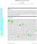 Cover page: Elliptic Flow at Large Viscosity