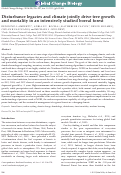 Cover page: Disturbance legacies and climate jointly drive tree growth and mortality in an intensively studied boreal forest