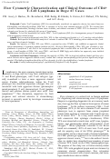 Cover page: Flow Cytometric Characterization and Clinical Outcome of CD4+ T‐Cell Lymphoma in Dogs: 67 Cases