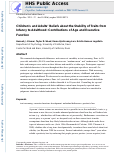 Cover page: Children’s and adults’ beliefs about the stability of traits from infancy to adulthood: Contributions of age and executive function