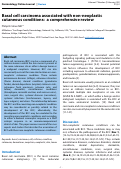 Cover page: Basal cell carcinoma associated with non-neoplastic cutaneous conditions: a comprehensive review