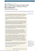 Cover page: Effect of Mobile Device-Supported Single-Patient Multi-crossover Trials on Treatment of Chronic Musculoskeletal Pain: A Randomized Clinical Trial.