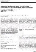 Cover page: Genome-wide transcriptional analysis of salinity stressed japonica and indica rice genotypes during panicle initiation stage