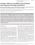 Cover page: A Prader–Willi locus lncRNA cloud modulates diurnal genes and energy expenditure