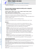 Cover page: The association between physical activity and a composite measure of sleep health