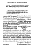 Cover page: An Approach to Parameter Estimation and Stochastic Control in Water Resources With an Application to Reservoir Operation