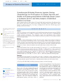 Cover page: Gonadotropin-Releasing Hormone Agonists During Chemotherapy for Preservation of Ovarian Function and Fertility in Premenopausal Patients With Early Breast Cancer: A Systematic Review and Meta-Analysis of Individual Patient–Level Data