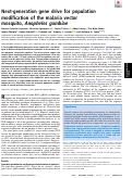 Cover page: Next-generation gene drive for population modification of the malaria vector mosquito, Anopheles gambiae