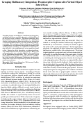 Cover page: Grasping Multisensory Integration: Proprioceptive Capture after Virtual ObjectInteractions