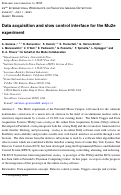 Cover page: Data acquisition and slow control interface for the Mu2e experiment