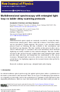 Cover page: Multidimensional spectroscopy with entangled light: loop vs ladder delay scanning protocols