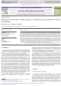 Cover page: Application of axiomatic design principles to identify more sustainable strategies for grinding