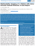 Cover page: Multimodality Imaging of a Patient with Intra-Articular Osteoid Osteoma: A Case Report