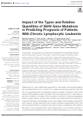 Cover page: Impact of the Types and Relative Quantities of IGHV Gene Mutations in Predicting Prognosis of Patients With Chronic Lymphocytic Leukemia