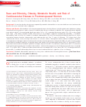 Cover page: Race and Ethnicity, Obesity, Metabolic Health, and Risk of Cardiovascular Disease in Postmenopausal Women