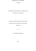 Cover page: Same-Ethnic Friendship Preference in Middle School: Predictors and Consequences