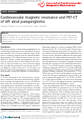 Cover page: Cardiovascular magnetic resonance and PET-CT of left atrial paraganglioma