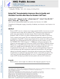 Cover page: Beige FAPs Transplantation Improves Muscle Quality and Shoulder Function After Massive Rotator Cuff Tears.