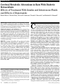 Cover page: Cerebral Metabolic Alterations in Rats With Diabetic Ketoacidosis Effects of Treatment With Insulin and Intravenous Fluids and Effects of Bumetanide