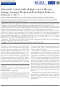 Cover page: Nationwide Cohort Study of Antiretroviral Therapy Timing: Treatment Dropout and Virological Failure in China, 2011–2015