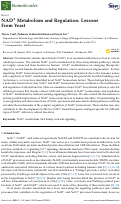 Cover page: NAD+ Metabolism and Regulation: Lessons From Yeast