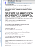 Cover page: Gene-environment interactions increase the risk of paediatric-onset multiple sclerosis associated with household chemical exposures.