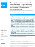 Cover page: The impact of human development on individual health: a causal mediation analysis examining pathways through education and body mass index