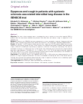 Cover page: Dyspnoea and cough in patients with systemic sclerosis-associated interstitial lung disease in the SENSCIS trial.