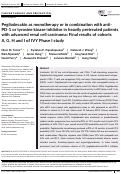 Cover page: Pegilodecakin as monotherapy or in combination with anti-PD-1 or tyrosine kinase inhibitor in heavily pretreated patients with advanced renal cell carcinoma: Final results of cohorts A, G, H and I of IVY Phase I study.