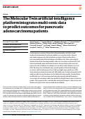 Cover page: The Molecular Twin artificial-intelligence platform integrates multi-omic data to predict outcomes for pancreatic adenocarcinoma patients.