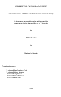 Cover page: Transitional justice and democratic consolidation in Eastern Europe