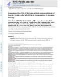 Cover page: Evaluation of the POP-UP programme: a multicomponent model of care for people living with HIV with homelessness or unstable housing