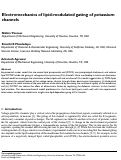 Cover page: Electromechanics of lipid-modulated gating of potassium channels