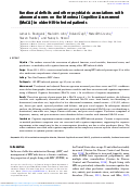 Cover page: Functional deficits and other psychiatric associations with abnormal scores on the Montreal Cognitive Assessment (MoCA) in older HIV-infected patients