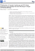 Cover page: Combination of Genomic Landsscape and 3D Culture Functional Assays Bridges Sarcoma Phenotype to Target and Immunotherapy