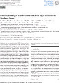 Cover page: Dimethylsulfide gas transfer coefficients from algal blooms in the Southern Ocean