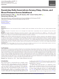 Cover page: Examining Daily Associations Among Sleep, Stress, and Blood Pressure Across Adulthood.