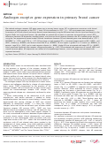 Cover page: Androgen receptor gene expression in primary breast cancer