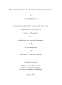 Cover page: Essays in the Economics of a Decarbonized Transportation Sector