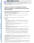 Cover page: Diabetes Mellitus as a Risk Factor for Development of Depressive Symptoms in a Population‐Based Cohort of Older Mexican Americans