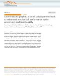 Cover page: Laser-induced graphitization of polydopamine leads to enhanced mechanical performance while preserving multifunctionality