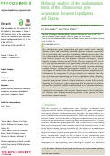 Cover page: Multiscale analysis of the randomization limits of the chromosomal gene organization between Lepidoptera and Diptera