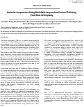 Cover page: Auricular Acupuncture Using Battlefield Acupuncture Protocol Following Total Knee Arthroplasty