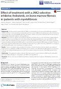 Cover page: Effect of treatment with a JAK2-selective inhibitor, fedratinib, on bone marrow fibrosis in patients with myelofibrosis