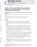 Cover page: Quality of life over 5 years after a breast cancer diagnosis among low‐income women: Effects of race/ethnicity and patient‐physician communication