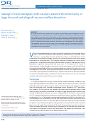 Cover page: Salvage of renal transplant with vacuum-assisted thrombectomy of large iliocaval and allograft venous outflow thrombus